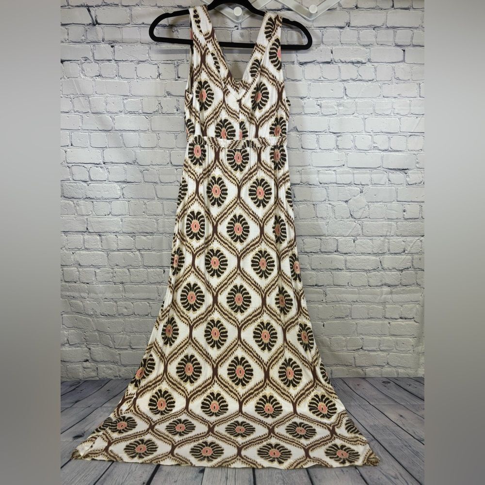NWT Fresh Produce Fiji Beachcomber Ikat Boho Vacation Coastal Midi Dress Size S - Picture 2 of 12